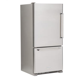 KitchenAid 22.07-cu ft Standard-Depth Bottom-Freezer Refrigerator Ice Maker Optional (sold separately) ( Stainless steel ) ENERGY STAR Certified