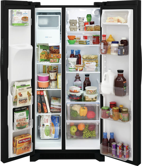 Frigidaire 22.3-cu ft Side-by-Side Refrigerator with Ice Maker ,Water and Ice Dispenser ( Black ) ENERGY STAR Certified