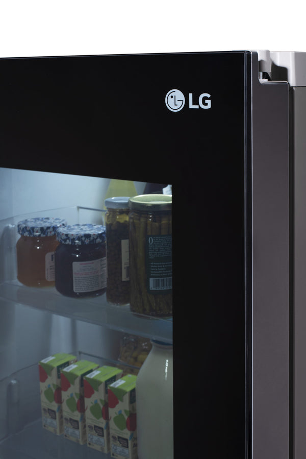 LG InstaView Craft Ice 27.1-cu ft Side-by-Side Refrigerator Smart Compatible with Dual Ice Maker ,Water and Ice Dispenser ( PrintProof Stainless Steel ) ENERGY STAR Certified