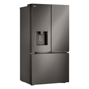 LG Counter-Depth 4 Types of Ice 25.5-cu ft 3 -Door Smart Compatible French Door Refrigerator with Dual Ice Maker with Water and Ice Dispenser ( PrintProof Black Stainless Steel ) ENERGY STAR Certified