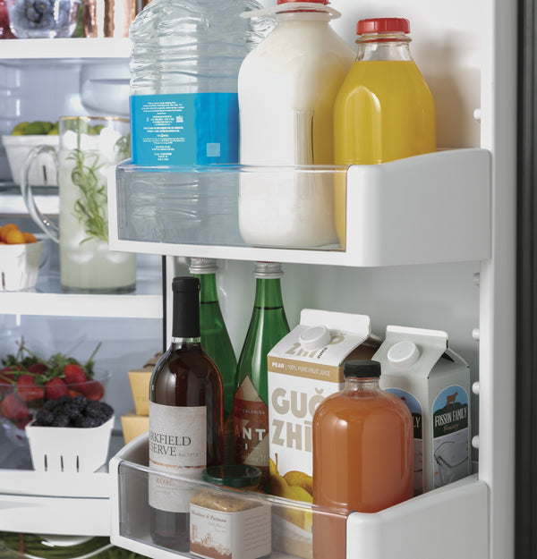 Cafe 21.9-cu ft Counter-Depth Side-by-Side Refrigerator with Ice Maker ,Water and Ice Dispenser ( Stainless Steel )