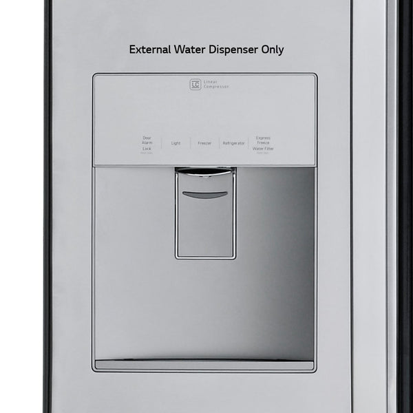 LG Standard-Depth 21.8-cu ft 3 -Door French Door Refrigerator with Ice Maker with Water and Ice Dispenser ( Stainless Steel ) ENERGY STAR Certified