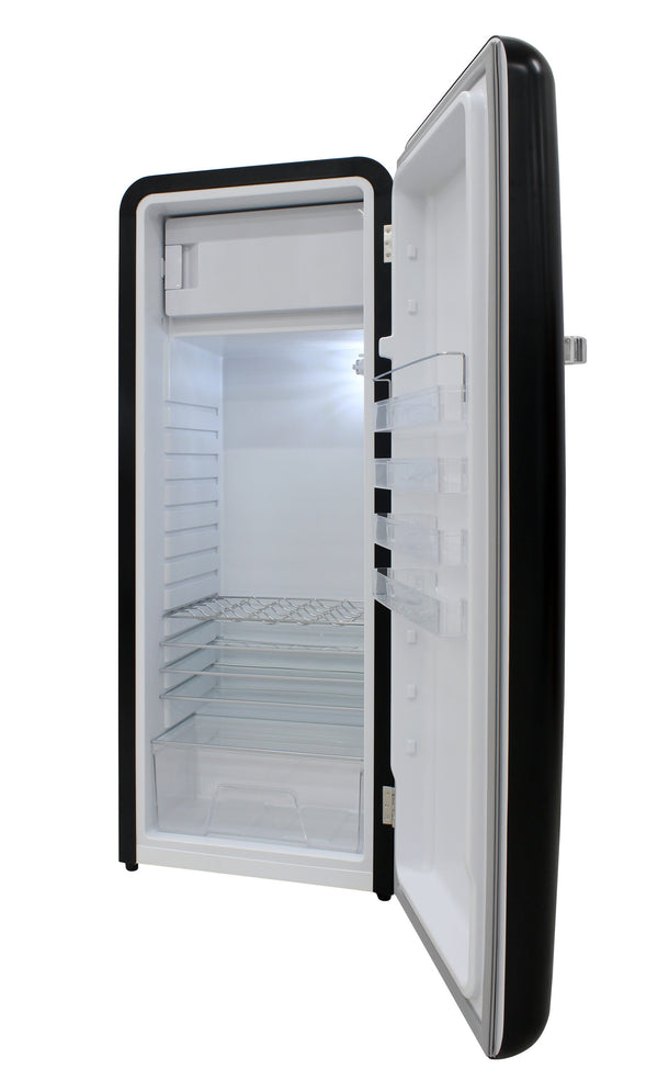 Brama 9.9-cu ft Counter-Depth Top-Freezer Refrigerator ( Black )