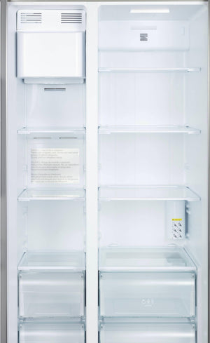 Kenmore 20-cu ft Counter-Depth Side-by-Side Refrigerator with Ice Maker ,Water and Ice Dispenser ( Stainless Steel ) ENERGY STAR Certified