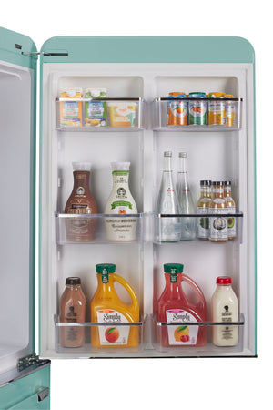 UNIQUE Classic Retro 17.7-cu ft Counter-Depth Bottom-Freezer Refrigerator with Ice Maker ( Ocean Mist Turquoise ) ENERGY STAR Certified