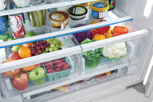 Frigidaire Standard-Depth 27.8-cu ft 3 -Door French Door Refrigerator with Ice Maker with Water and Ice Dispenser ( White ) ENERGY STAR Certified