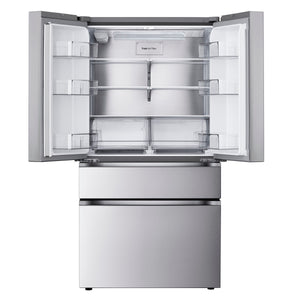 LG Counter-Depth 25.5-cu ft 4 -Door Smart Compatible French Door Refrigerator with Ice Maker with Water Dispenser ( PrintProof Stainless Steel ) ENERGY STAR Certified