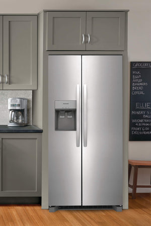 Frigidaire 22.3-cu ft Side-by-Side Refrigerator with Ice Maker ,Water and Ice Dispenser ( Stainless Steel ) ENERGY STAR Certified