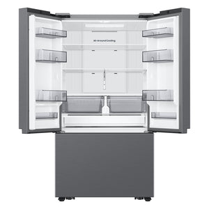 Samsung Counter-Depth Mega Capacity 27-cu ft 3 -Door Smart Compatible French Door Refrigerator with Dual Ice Maker ( Fingerprint Resistant Stainless Look ) ENERGY STAR Certified