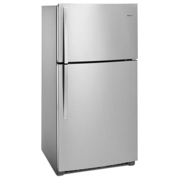 Whirlpool 21.3-cu ft Top-Freezer Refrigerator ( Monochromatic Stainless Steel )