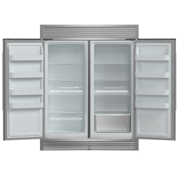 FORNO Rizzuto 27.6-cu ft Counter-Depth Side-by-Side Refrigerator ( Stainless steel ) ENERGY STAR Certified