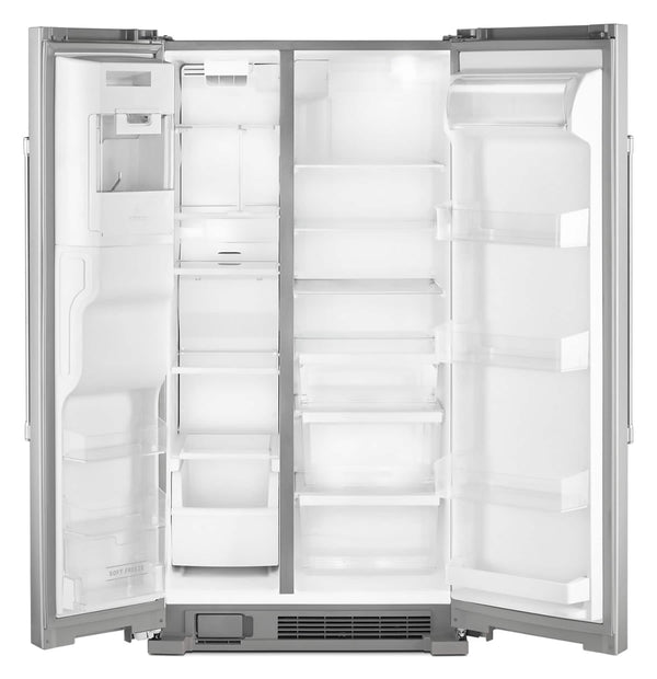 Maytag 24.5-cu ft Side-by-Side Refrigerator with Ice Maker ,Water and Ice Dispenser ( Fingerprint Resistant Stainless Steel )