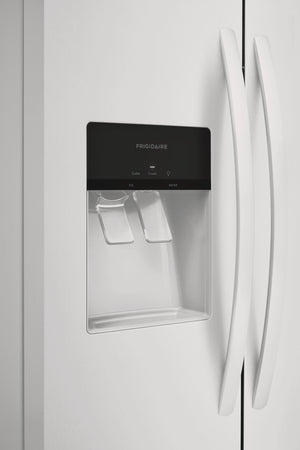 Frigidaire 25.6-cu ft Side-by-Side Refrigerator with Ice Maker ,Water and Ice Dispenser ( White ) ENERGY STAR Certified