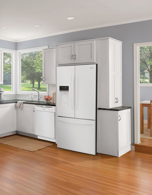 Frigidaire Standard-Depth 27.8-cu ft 3 -Door French Door Refrigerator with Ice Maker with Water and Ice Dispenser ( White ) ENERGY STAR Certified