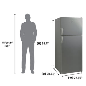 Equator Advanced Appliances 14.3-cu ft Counter-Depth Top-Freezer Refrigerator ( Stainless Steel ) ENERGY STAR Certified