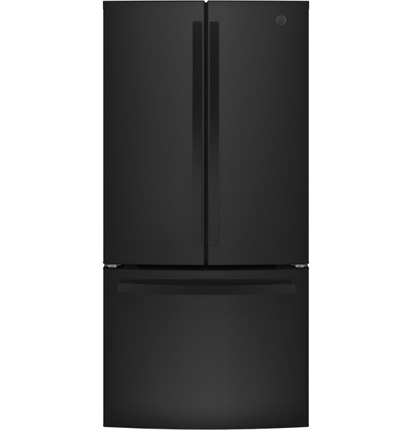 GE Standard-Depth 24.8-cu ft 3 -Door French Door Refrigerator with Ice Maker with Water Dispenser ( Black ) ENERGY STAR Certified