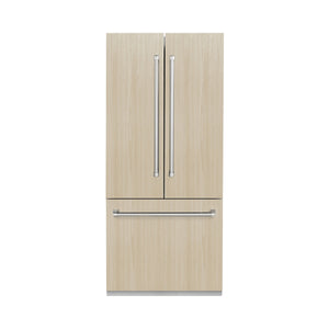 ZLINE KITCHEN & BATH Counter-Depth Built-In 19.6-cu ft 3 -Door Built-In French Door Refrigerator with Ice Maker with Water Dispenser ( Custom Panel-Ready ) ENERGY STAR Certified