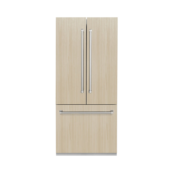ZLINE KITCHEN & BATH Counter-Depth Built-In 19.6-cu ft 3 -Door Built-In French Door Refrigerator with Ice Maker with Water Dispenser ( Custom Panel-Ready ) ENERGY STAR Certified