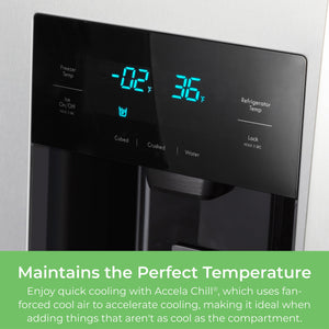 Kenmore 20-cu ft Counter-Depth Side-by-Side Refrigerator with Ice Maker ,Water and Ice Dispenser ( Stainless Steel ) ENERGY STAR Certified