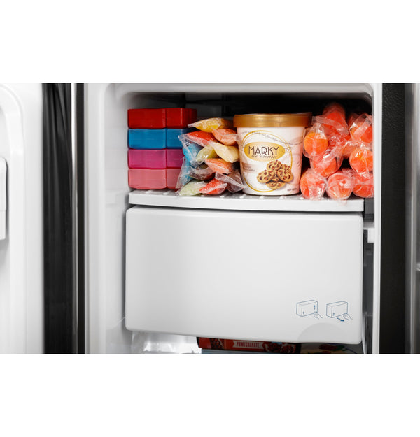 GE 25.3-cu ft Side-by-Side Refrigerator with Ice Maker ,Water and Ice Dispenser ( Black )