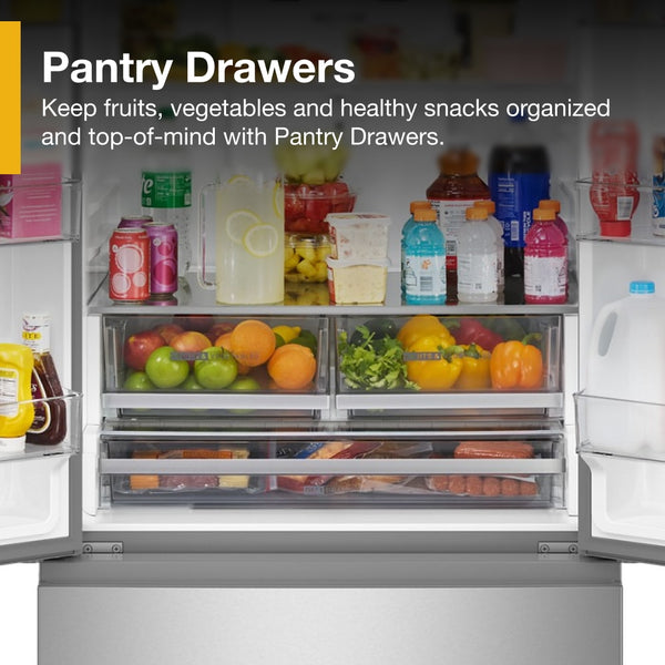 Whirlpool 30.53-cu ft French Door Refrigerator with Ice Maker (Fingerprint Resistant Stainless Finish) ENERGY STAR