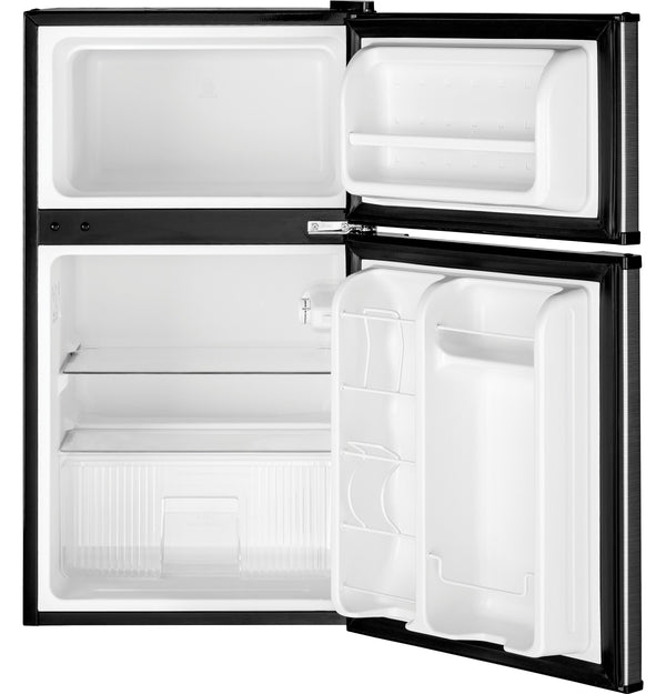 GE 3.1-cu ft Mini Fridge with Freezer ( CleanSteel ) ENERGY STAR
