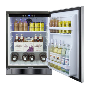 Summit Appliance 4.6-cu ft Built-In Mini Fridge ( Stainless steel door and black cabinet ) Garage Ready