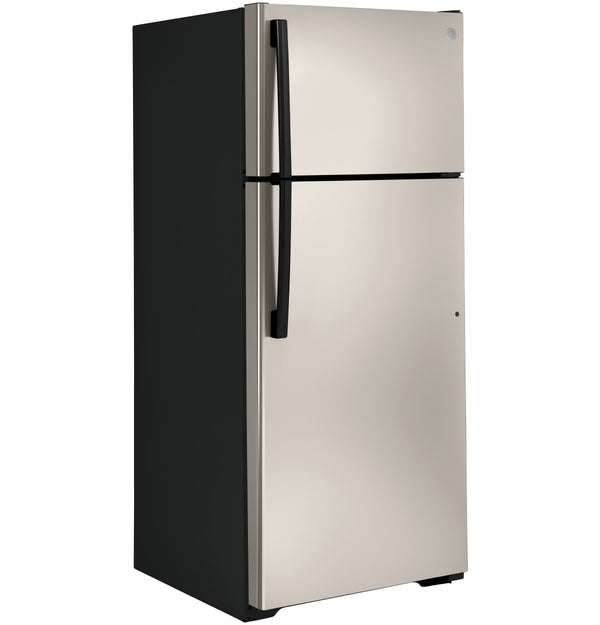 GE 17.5-cu ft Top-Freezer Refrigerator with Ice Maker ( Silver ) ENERGY STAR Certified