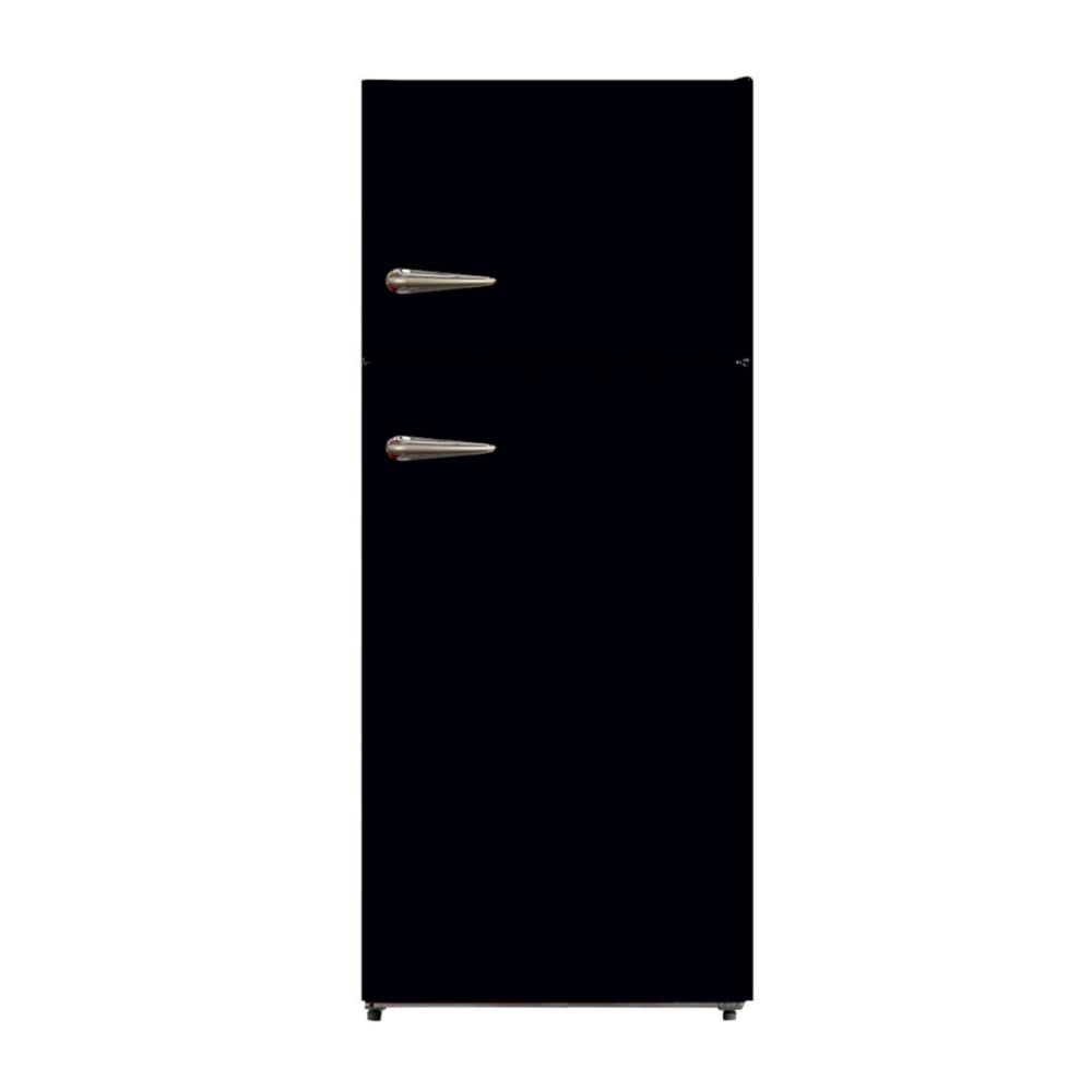 ConServ 18-cu ft Counter-Depth Top-Freezer Refrigerator with Ice Maker ( Black )