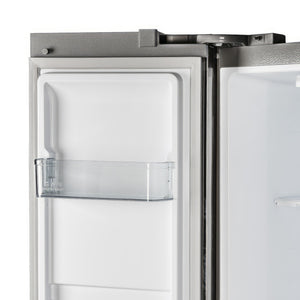 FORNO Salerno 15.6-cu ft Counter-Depth Side-by-Side Refrigerator Built-In ( Stainless steel )