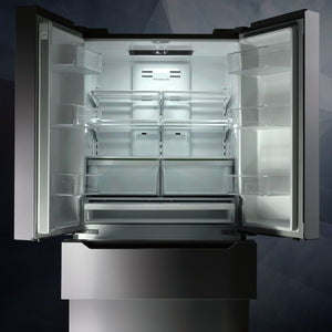 Cosmo Counter-Depth 22.5-cu ft 4 -Door French Door Refrigerator with Ice Maker ( Stainless steel ) ENERGY STAR Certified