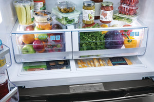 Frigidaire Counter-Depth 21.5-cu ft 4 -Door French Door Refrigerator with Ice Maker with Water and Ice Dispenser ( Smudge-Proof Stainless Steel ) ENERGY STAR Certified