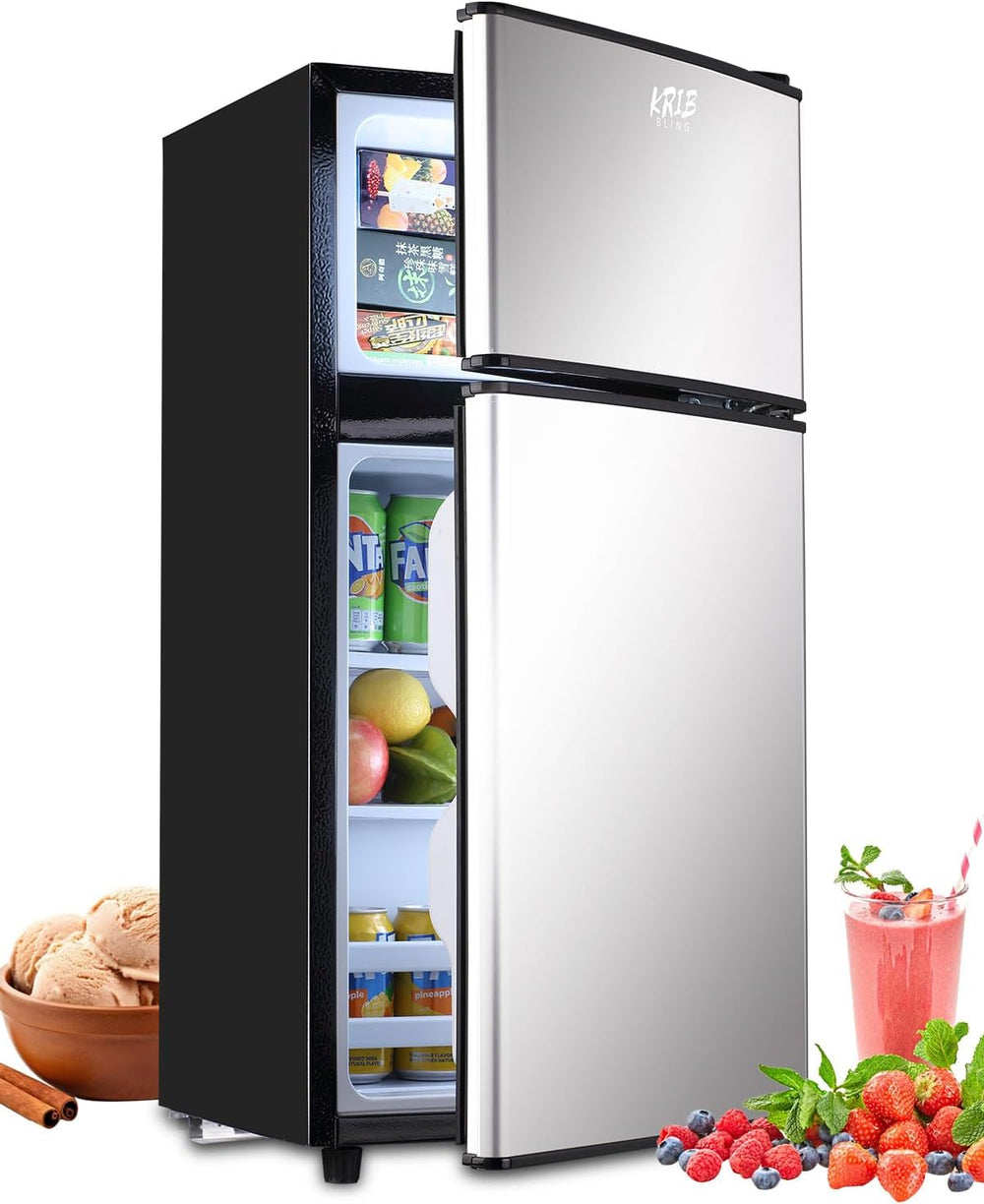Runesay 3.5-cu ft with Freezer ( Silver ) Garage Ready