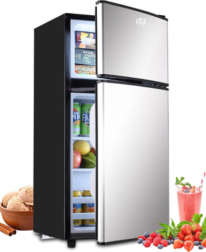 Runesay 3.5-cu ft with Freezer ( Silver ) Garage Ready