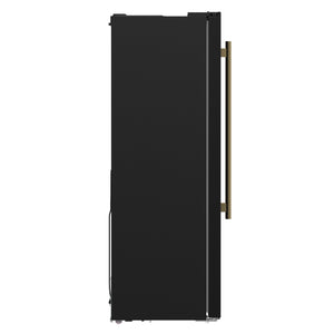 FORNO Salerno Espresso 15.62-cu ft Counter-Depth Side-by-Side Refrigerator ( Black )
