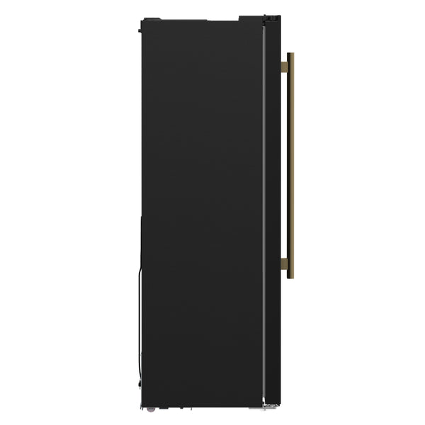 FORNO Salerno Espresso 15.62-cu ft Counter-Depth Side-by-Side Refrigerator ( Black )