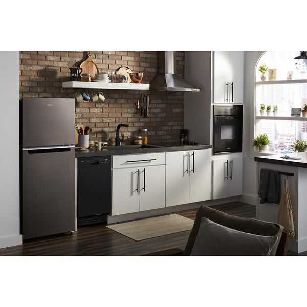 Whirlpool 11.6-cu ft Counter-Depth Top-Freezer Refrigerator ( Fingerprint Resistant Black Stainless )