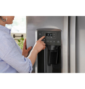 GE 25.3-cu ft Side-by-Side Refrigerator with Ice Maker ,Water and Ice Dispenser ( Stainless steel ) ENERGY STAR Certified