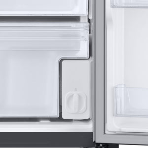 Samsung 22-cu ft Counter-Depth Side-by-Side Refrigerator Smart Compatible with Ice Maker ,Water and Ice Dispenser ( Fingerprint Resistant Stainless Steel ) ENERGY STAR Certified