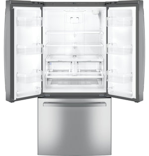 GE Standard-Depth 24.8-cu ft 3 -Door French Door Refrigerator with Ice Maker with Water Dispenser ( Stainless Steel ) ENERGY STAR Certified