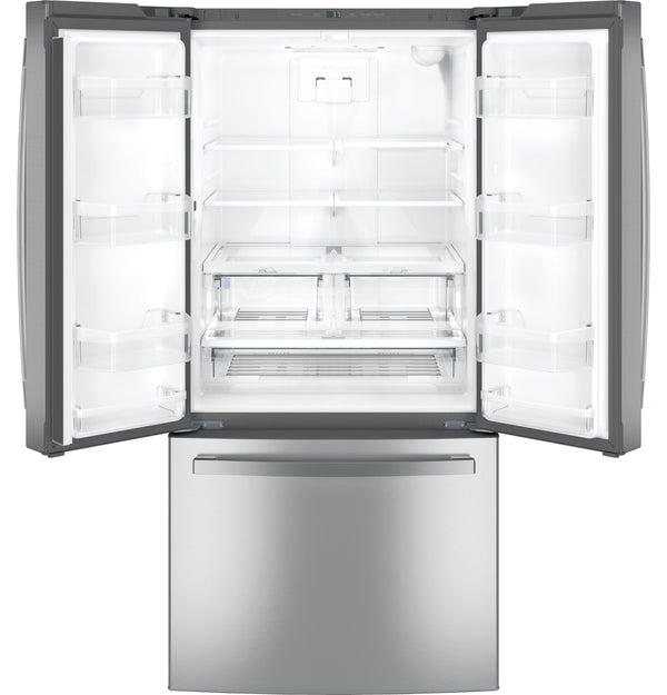 GE Standard-Depth 24.8-cu ft 3 -Door French Door Refrigerator with Ice Maker with Water Dispenser ( Stainless Steel ) ENERGY STAR Certified