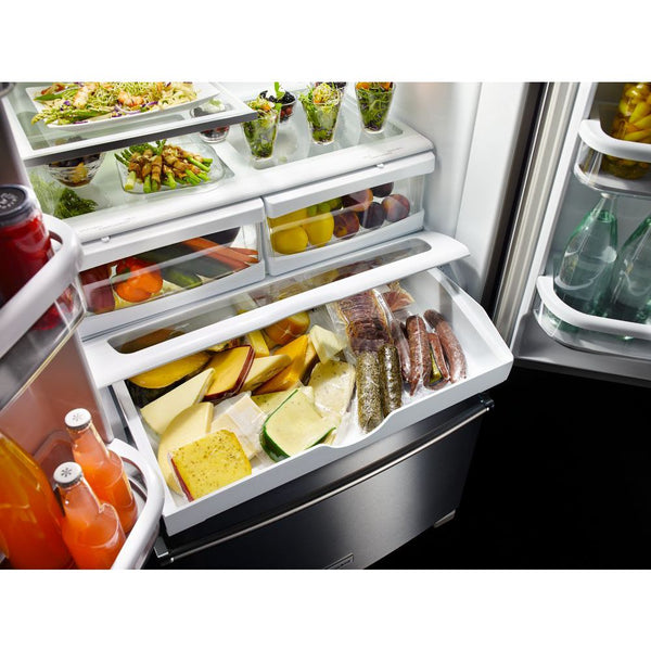 KitchenAid Standard-Depth 25.2-cu ft 3 -Door French Door Refrigerator with Ice Maker with Water Dispenser ( Stainless steel ) ENERGY STAR Certified