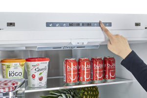 UNIQUE Classic Retro Counter-Depth 21.4-cu ft 3 -Door French Door Refrigerator with Ice Maker with Ice Dispenser ( Marshmallow White ) ENERGY STAR Certified