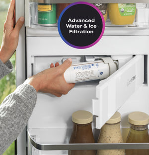GE Profile Standard-Depth 27.9-cu ft 4 -Door Smart Compatible French Door Refrigerator with Ice Maker with Water and Ice Dispenser and Door within Door ( Stainless Steel ) ENERGY STAR Certified