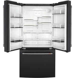 Cafe Counter-Depth 18.6-cu ft 3 -Door French Door Refrigerator with Ice Maker with Water Dispenser ( Matte Black ) ENERGY STAR Certified