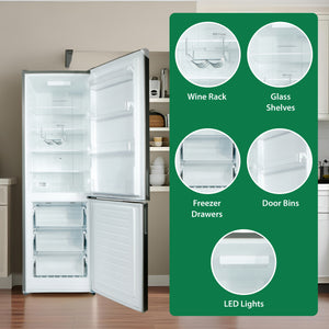 Equator Advanced Appliances 10.8-cu ft Standard-Depth Bottom-Freezer Refrigerator Stainless Steel ) Garage Ready ENERGY STAR Certified