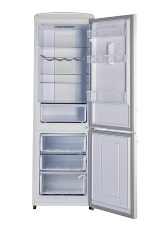 UNIQUE Classic Retro 11.7-cu ft Counter-Depth Bottom-Freezer Refrigerator Marshmallow White ) ENERGY STAR Certified