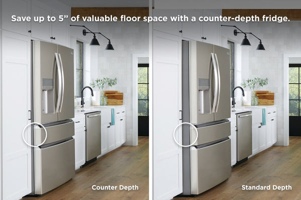 Frigidaire Gallery Standard-Depth 27.2-cu ft 4 -Door French Door Refrigerator with Ice Maker with Water Dispenser ( Fingerprint Resistant Stainless Steel ) ENERGY STAR Certified