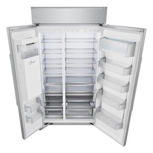 LG STUDIO 25.6-cu ft Counter-Depth Side-by-Side Refrigerator Built-In Smart Compatible with Ice Maker ,Water and Ice Dispenser ( Stainless Steel )