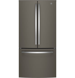 GE Counter-Depth 18.6-cu ft 3 -Door French Door Refrigerator with Ice Maker with Water Dispenser ( Slate ) ENERGY STAR Certified